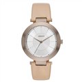 DKNY Stanhope - NY2459, Silver case with Beige Leather Strap