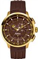 VERSUS by VERSACE Manhattan Gold Brown Rubber Chronograph
