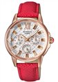CASIO Sheen Multifunction Red Leather Strap